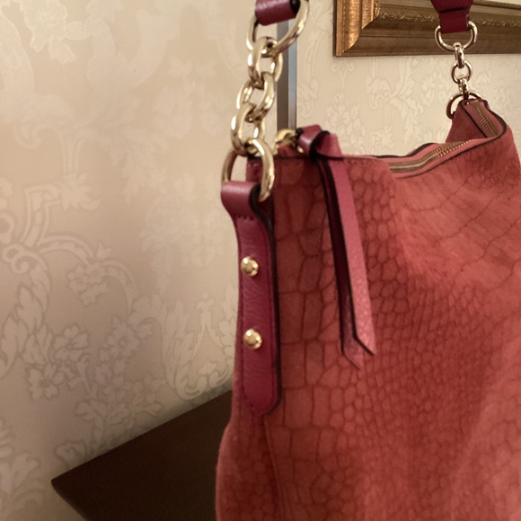 Kate Spade Arianna Larchmont Avenue Exotic Bucket Bag, Cinnabar, EUC - Picture 3 of 15